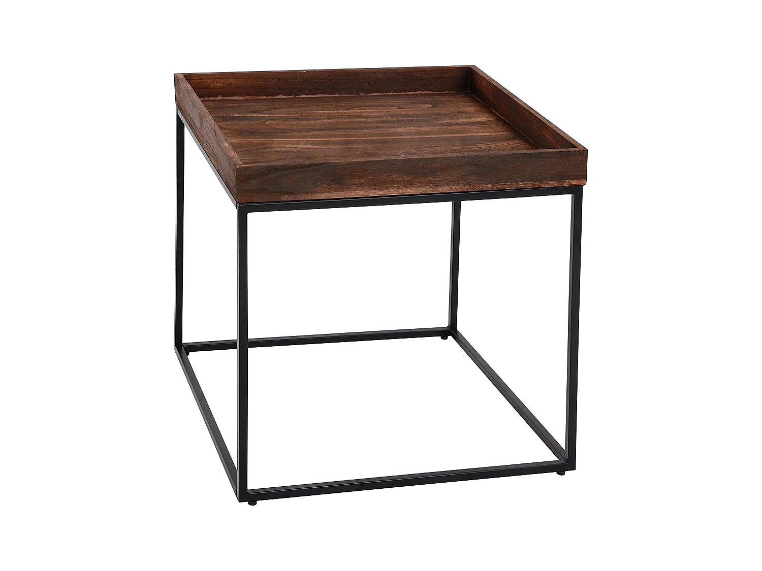 Table d'appoint table basse métal marron 60 x 60 x 60 cm MED04076