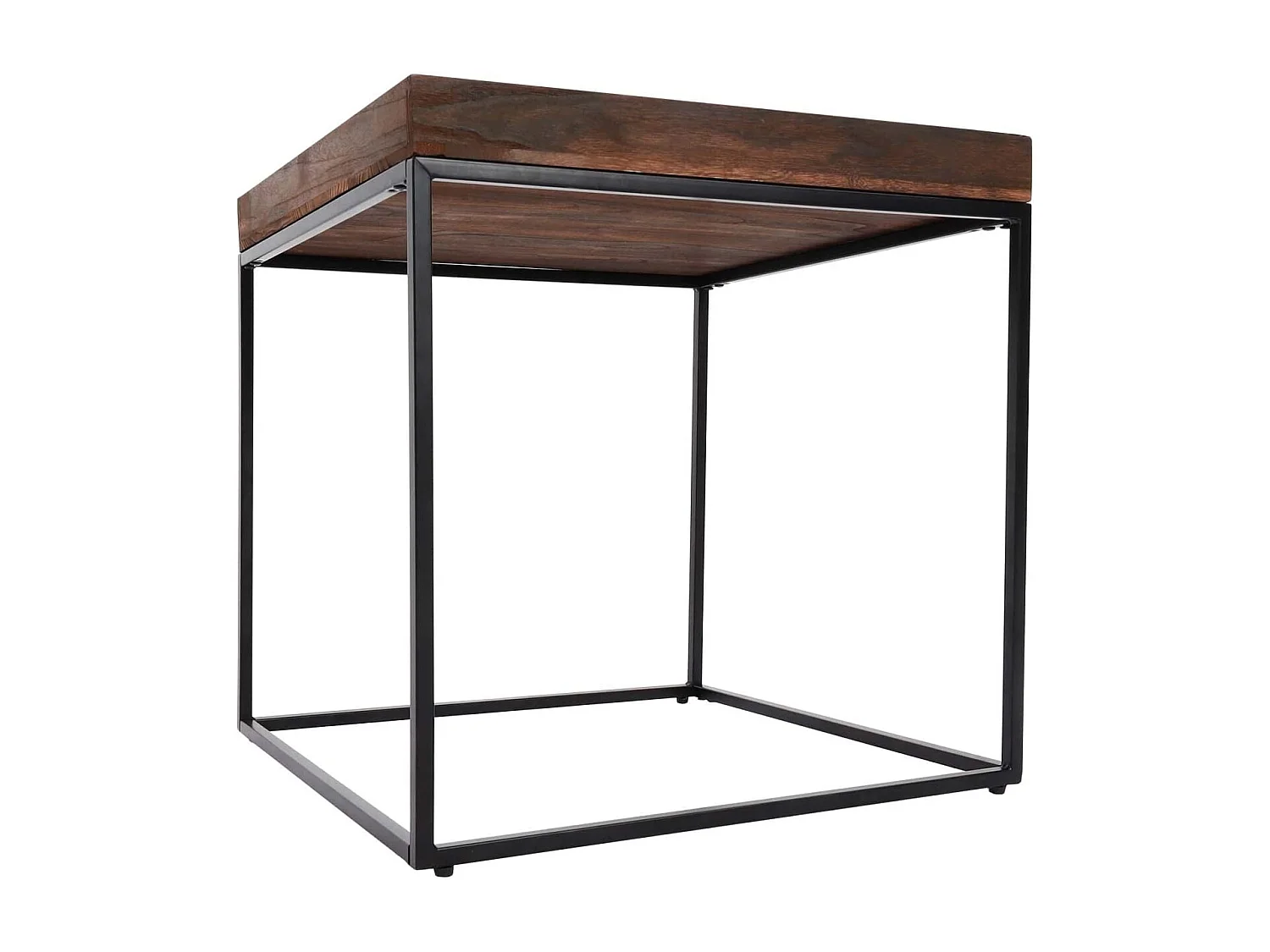 Table d'appoint table basse métal marron 60 x 60 x 60 cm MED04076