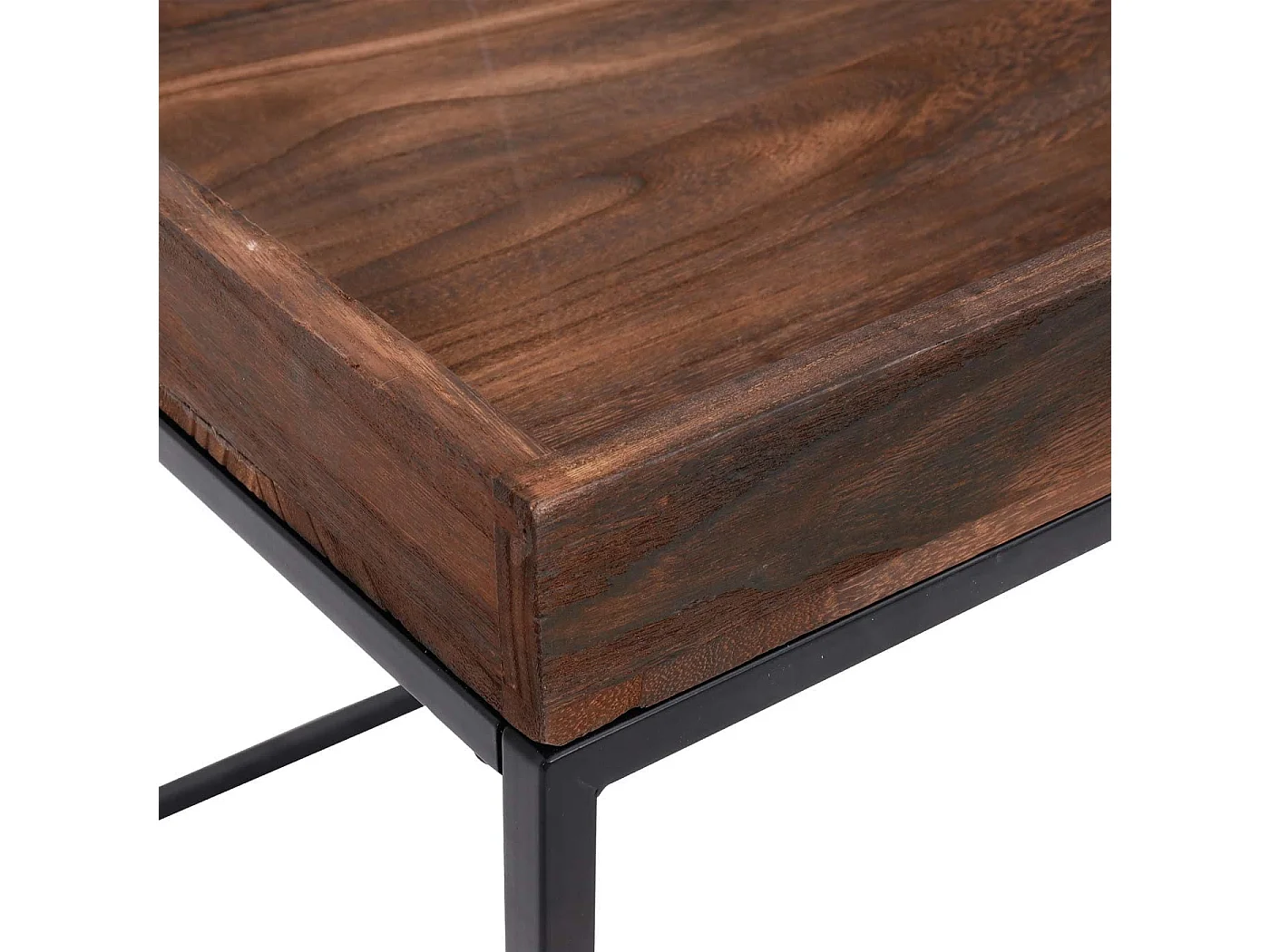 Table d'appoint table basse métal marron 60 x 60 x 60 cm MED04076