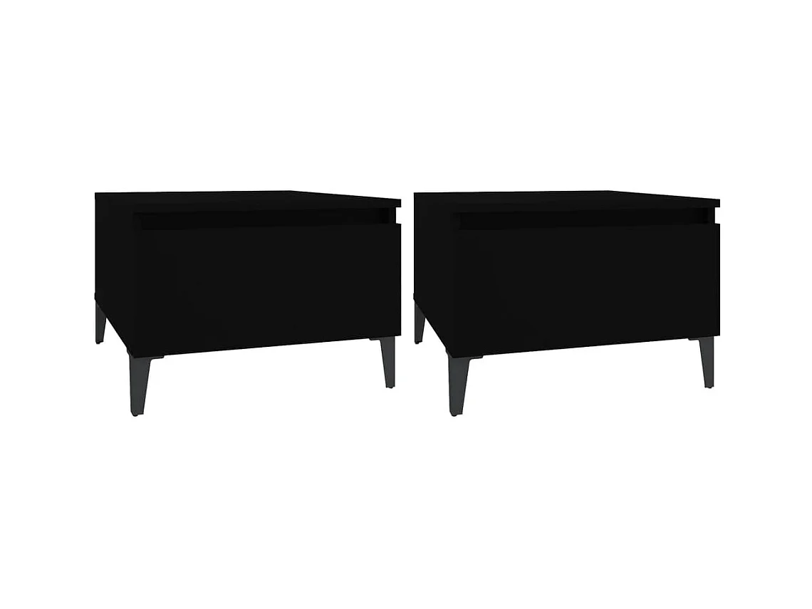 Lot de 2 tables métal marron 50 x 46 x 35 cm DEC032643