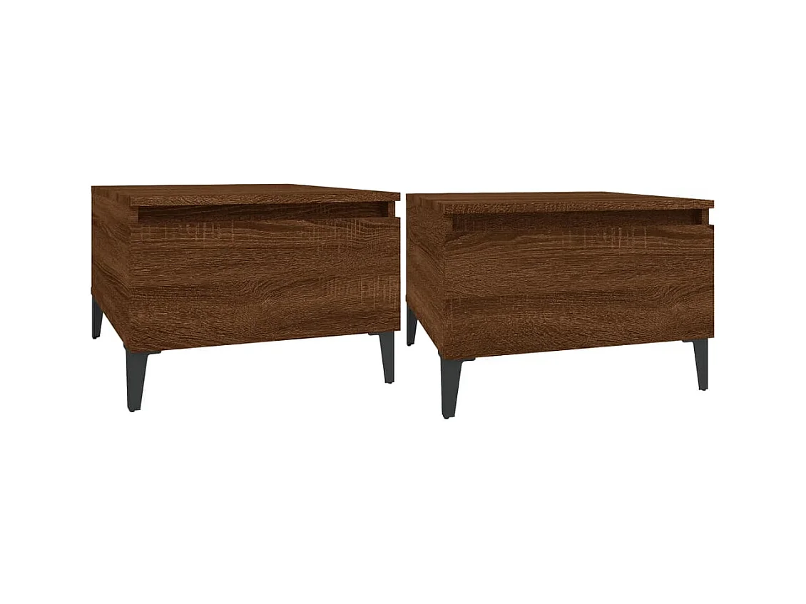 Lot de 2 tables bois marron 50 x 46 x 35 cm DEC032625