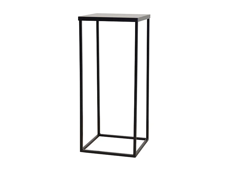 Table d'appoint en métal métal argentée 30 x 30 x 70 cm MED05125