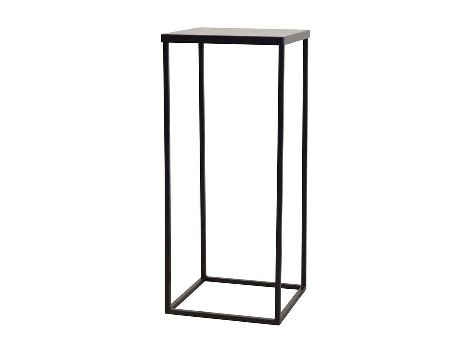 Table d'appoint en métal métal argentée 30 x 30 x 70 cm MED05125