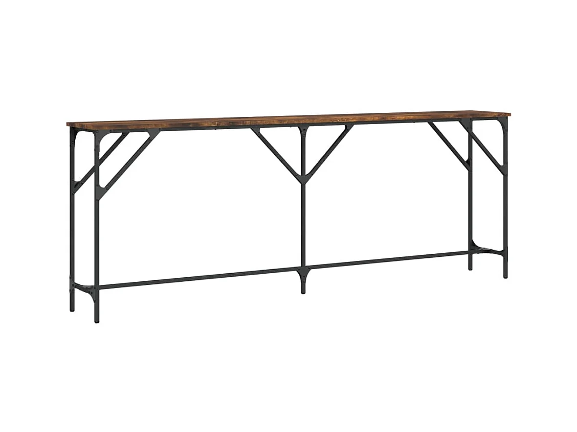 Table d'appoint meuble d'entée métal marron 200 x 29 x 75 cm DEC031798
