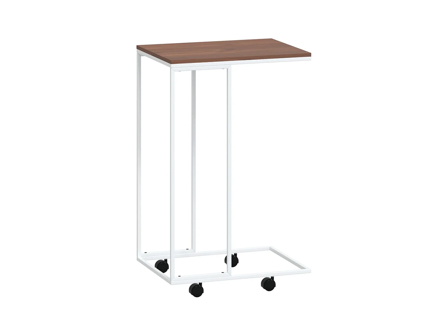 Table d'appoint en forme bois blanche 40 x 30 x 63.5 cm DEC031290