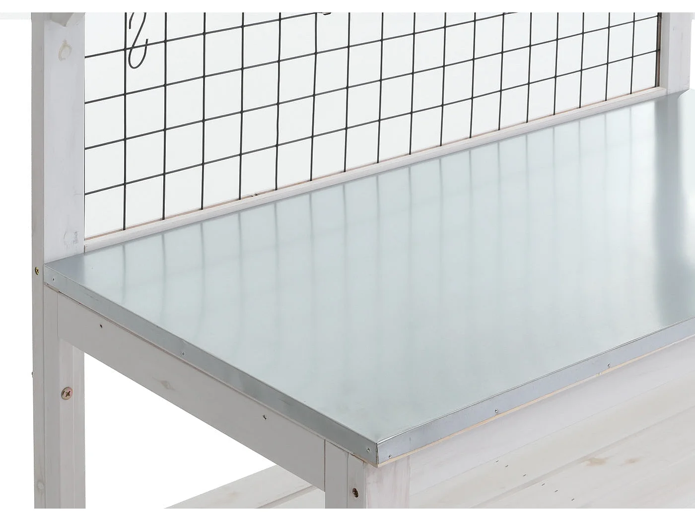 Table à plantes jardin bois blanche 79 x 18 x 108 cm 04_0008569