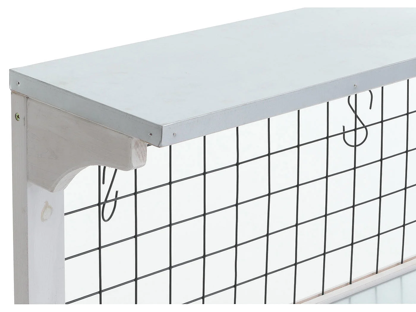 Table à plantes jardin bois blanche 79 x 18 x 108 cm 04_0008569