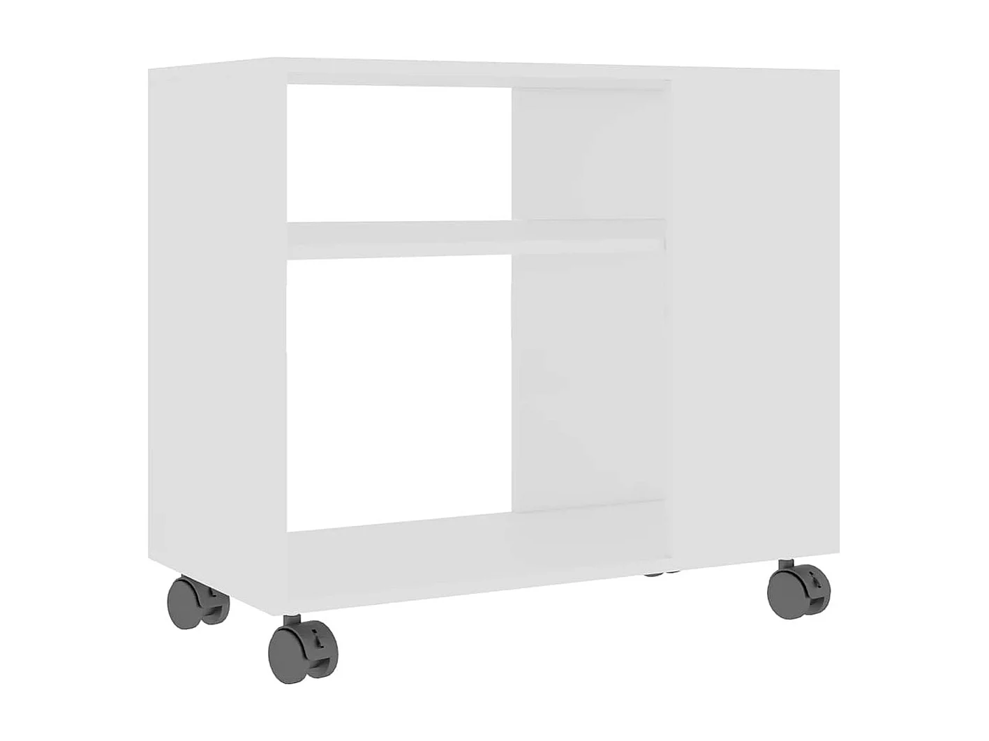 Table d'appoint meuble de bois blanche 70 x 35 x 55 cm DEC032364