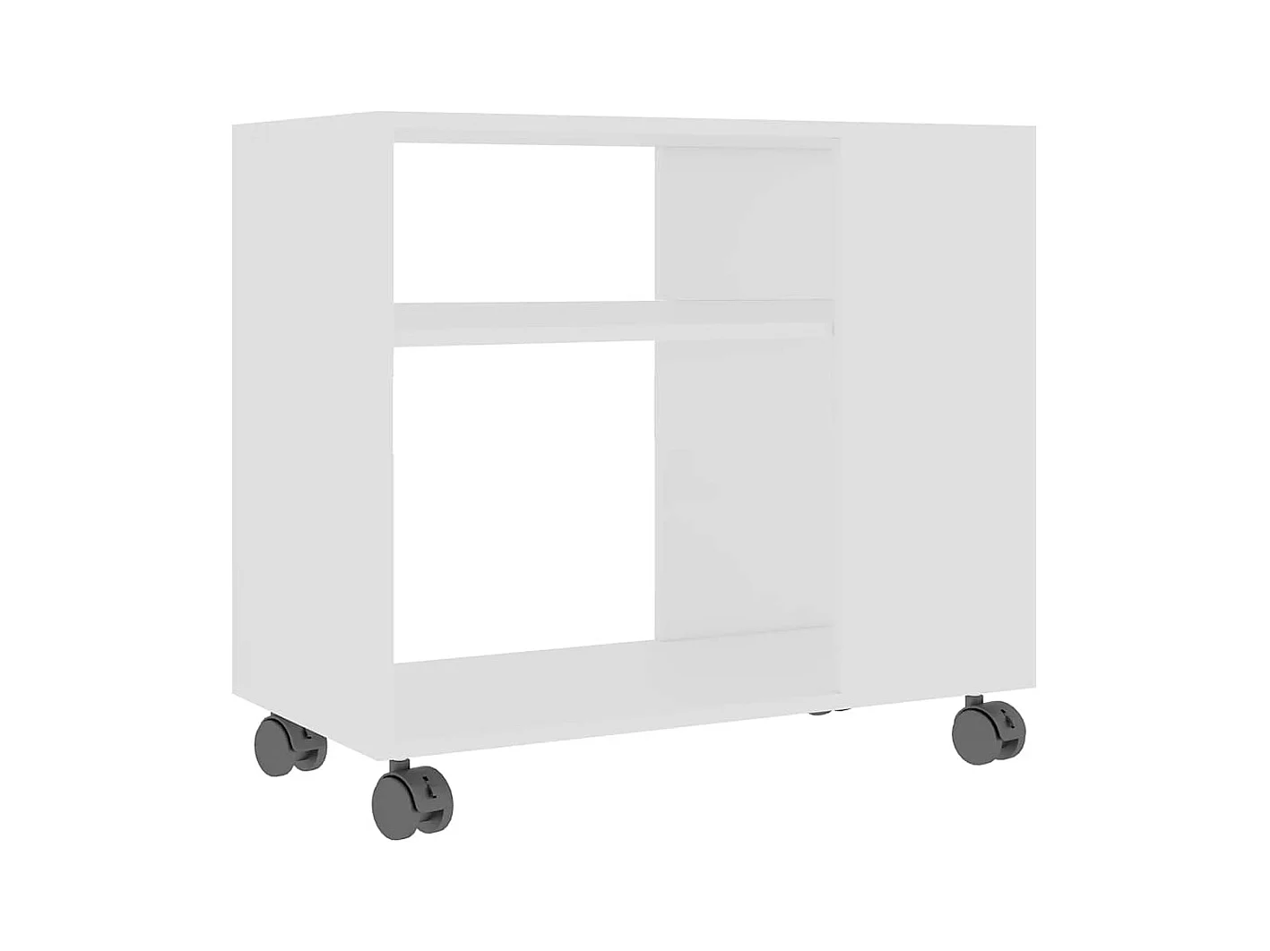 Table d'appoint meuble de bois blanche 70 x 35 x 55 cm DEC032364