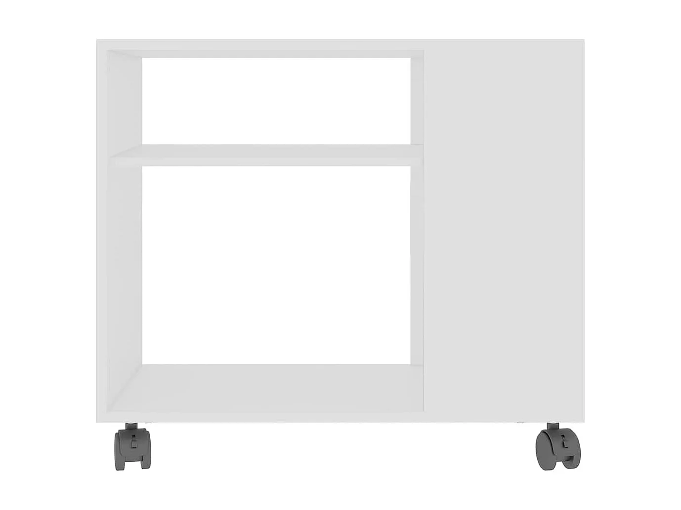 Table d'appoint meuble de bois blanche 70 x 35 x 55 cm DEC032364