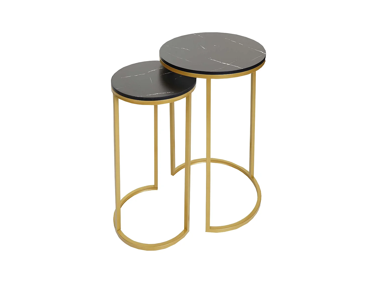 Lot de 2 tables effet bois noire 45 x 45 x 69 cm 04_0007448