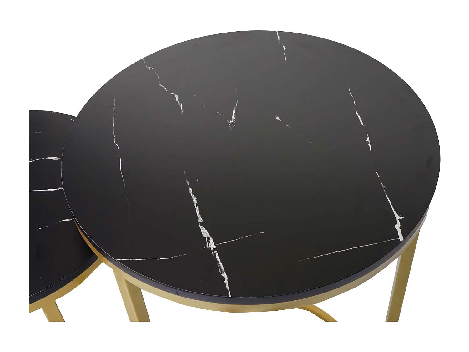 Lot de 2 tables effet bois noire 45 x 45 x 69 cm 04_0007448