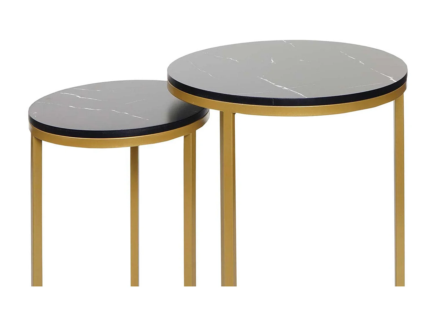 Lot de 2 tables effet bois noire 45 x 45 x 69 cm 04_0007448