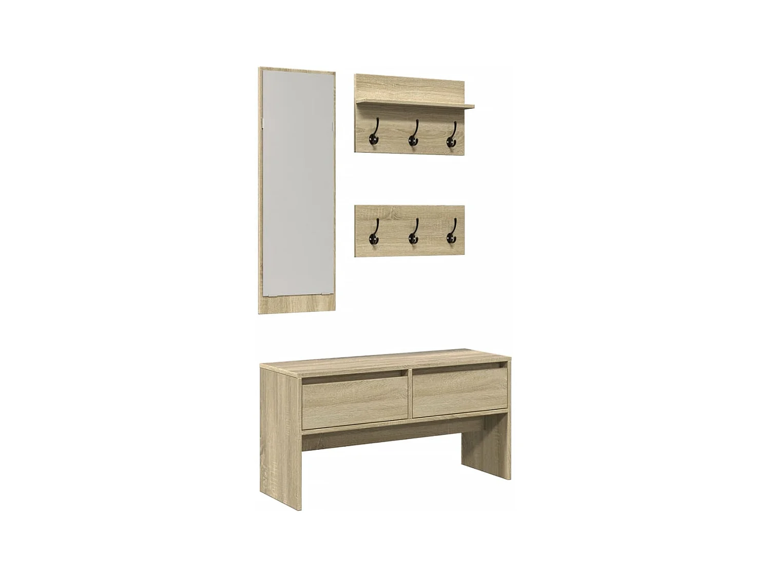 Ensemble de meubles de effet bois beige 90 x 31 x 46.5 cm DEC024967