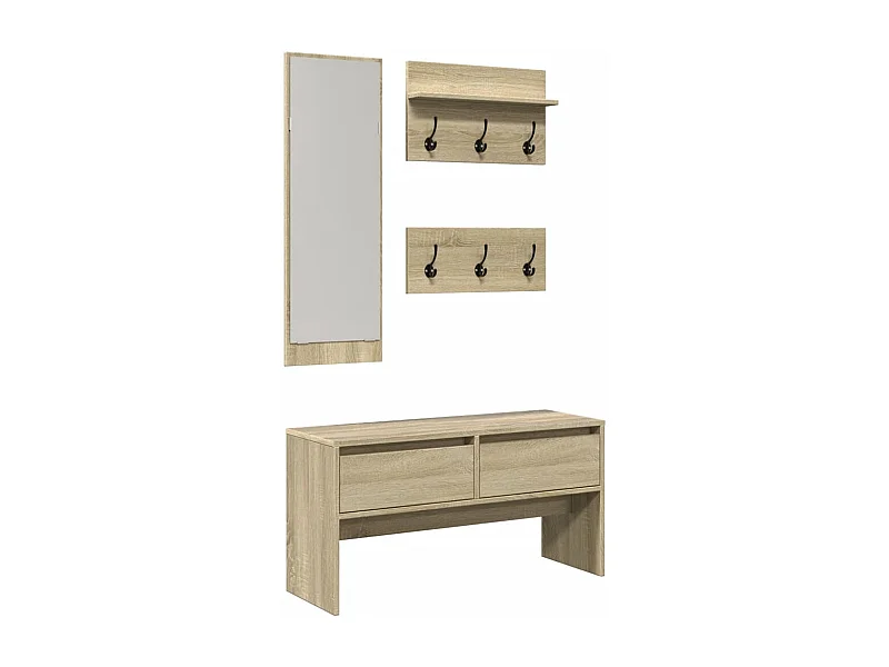 Ensemble de meubles de effet bois beige 90 x 31 x 46.5 cm DEC024967