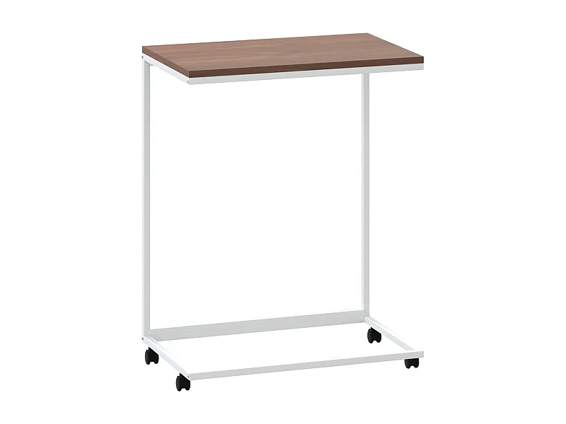 Table d'appoint en forme bois blanche 55 x 35 x 70 cm DEC031292