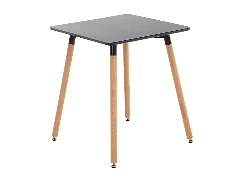 Table de cuisine design effet bois noire 60 x 60 x 70 cm 10_0005531