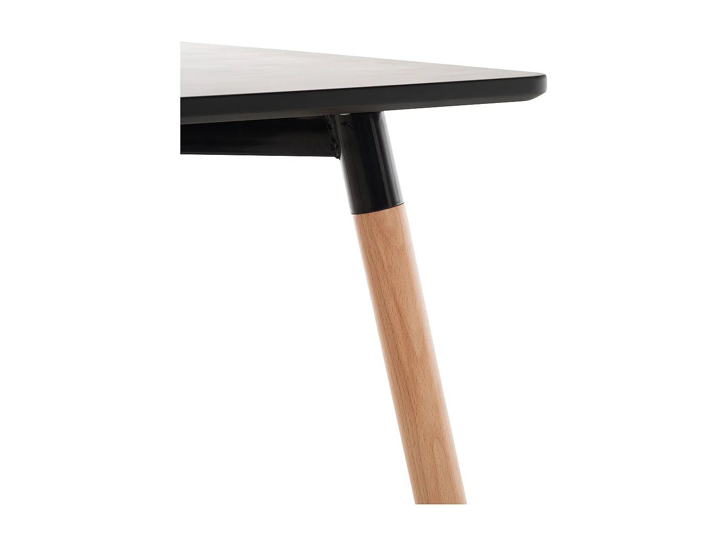 Table de cuisine design effet bois noire 60 x 60 x 70 cm 10_0005531