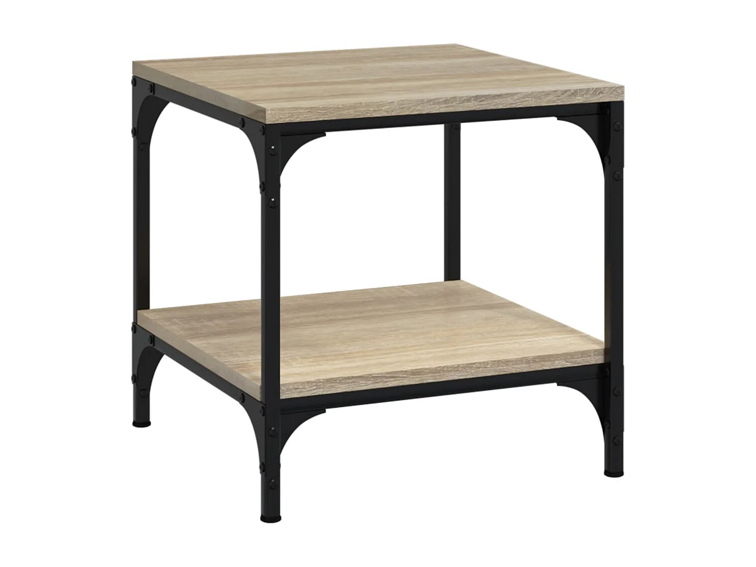 Lot de 2 tables bois beige 40 x 40 x 40 cm DEC031310