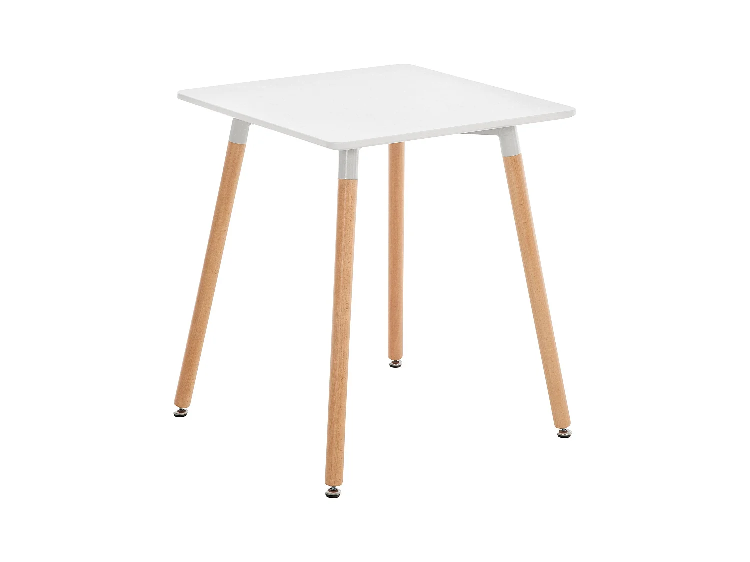 Table de cuisine table effet bois blanche 60 x 60 x 70 cm 10_0005532