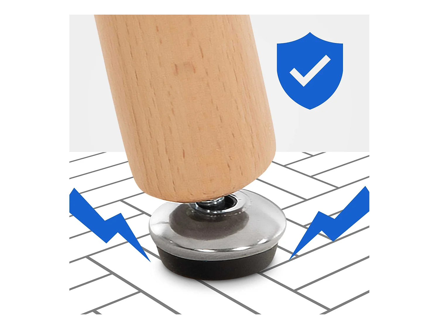 Table de cuisine table effet bois blanche 60 x 60 x 70 cm 10_0005532