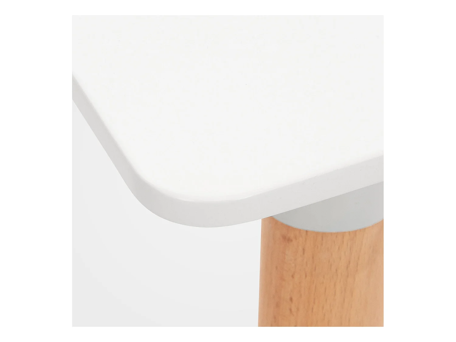 Table de cuisine table effet bois blanche 60 x 60 x 70 cm 10_0005532