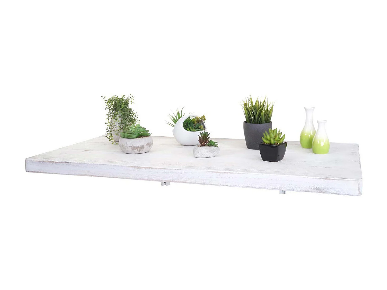 Table murale de cuisine bois blanche 100 x 50 x 5 cm 04_0005090