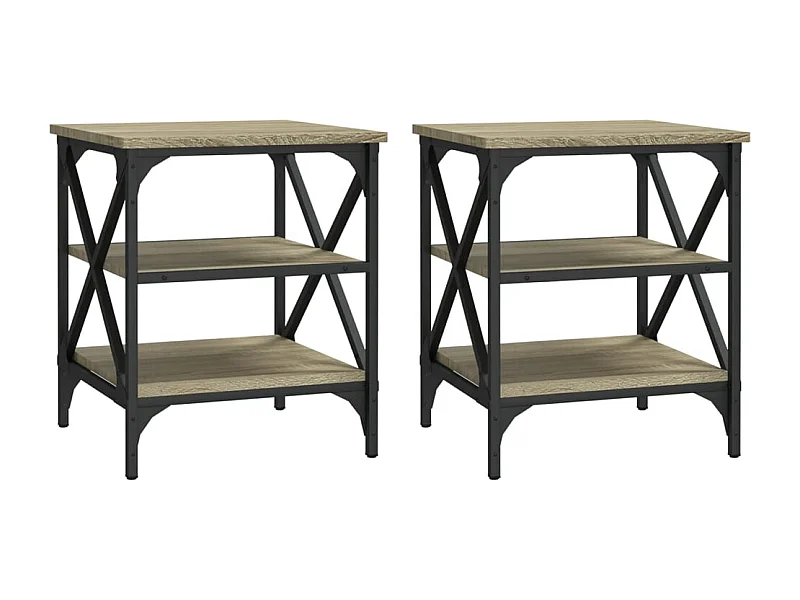 Lot de 2 tables marron 40 x 42 x 50 cm DEC032628