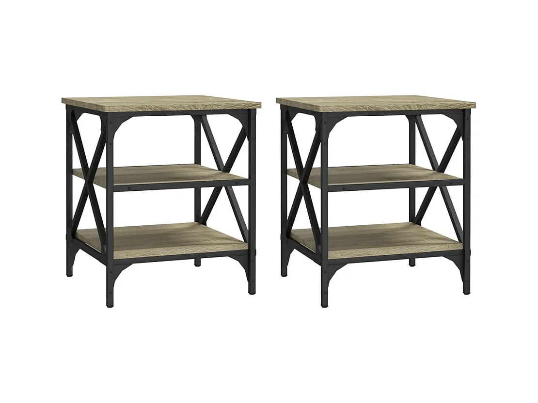 Lot de 2 tables marron 40 x 42 x 50 cm DEC032628