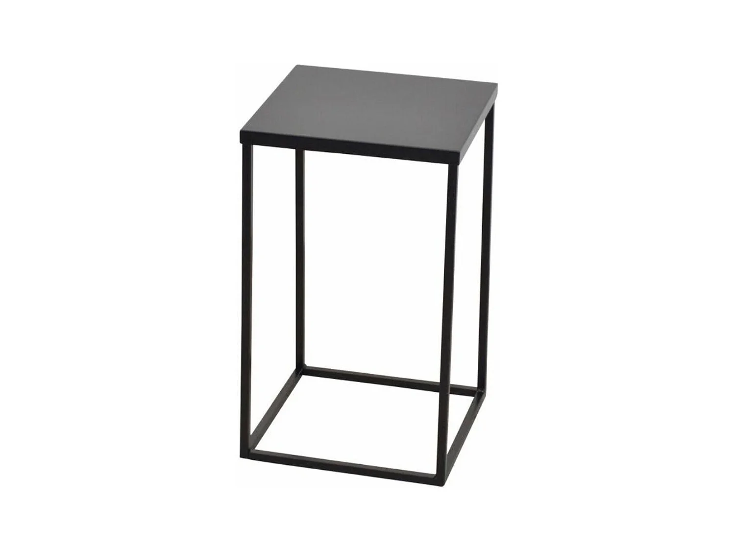 Table d'appoint en métal métal argentée 30 x 30 x 50 cm MED05124