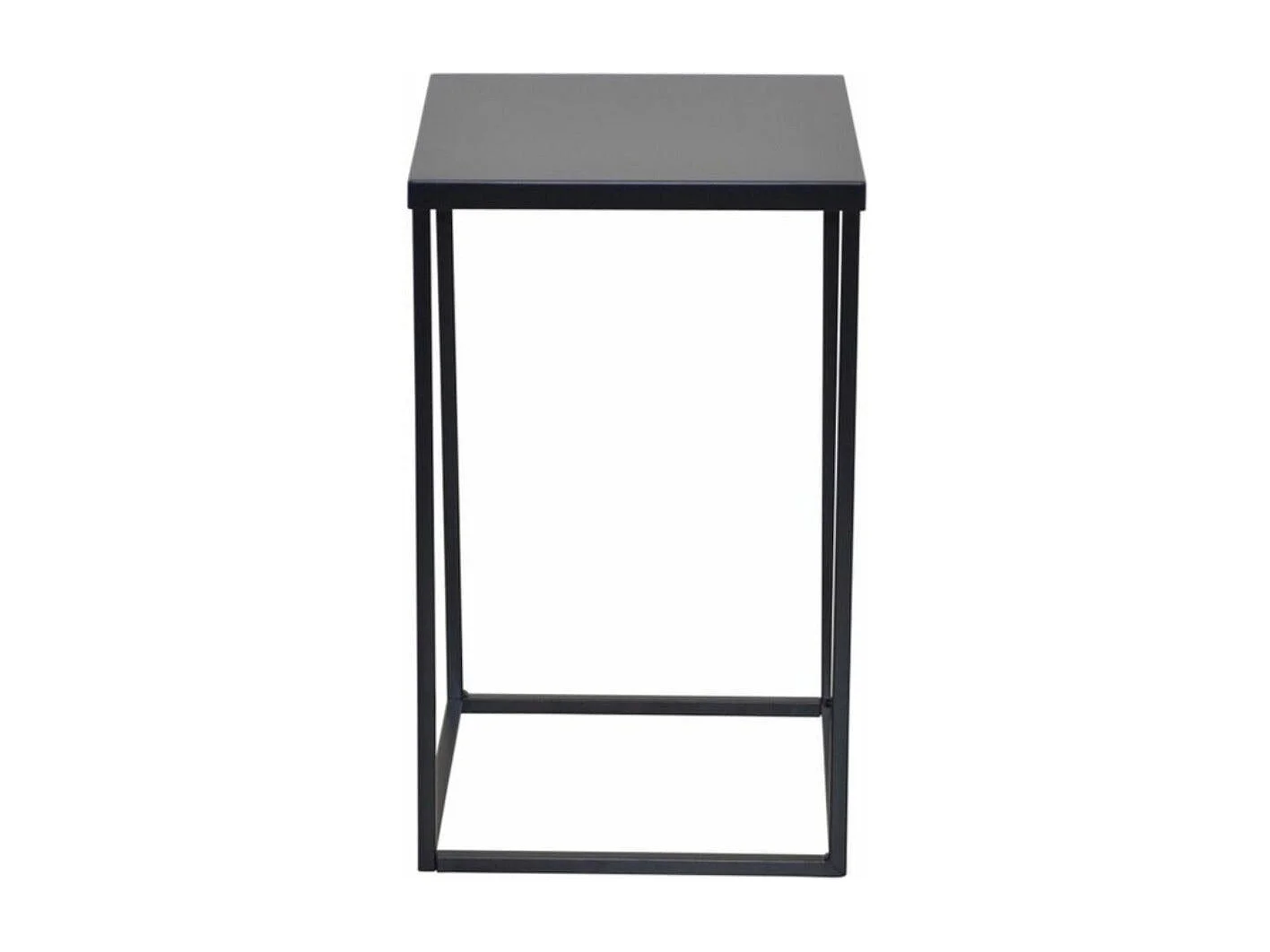 Table d'appoint en métal métal argentée 30 x 30 x 50 cm MED05124