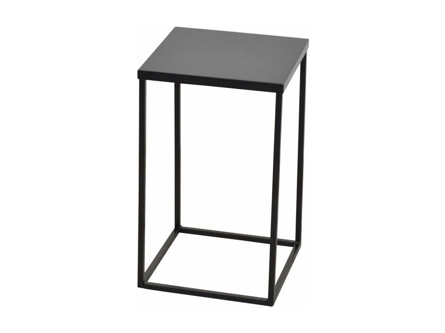 Table d'appoint en métal métal argentée 30 x 30 x 50 cm MED05124