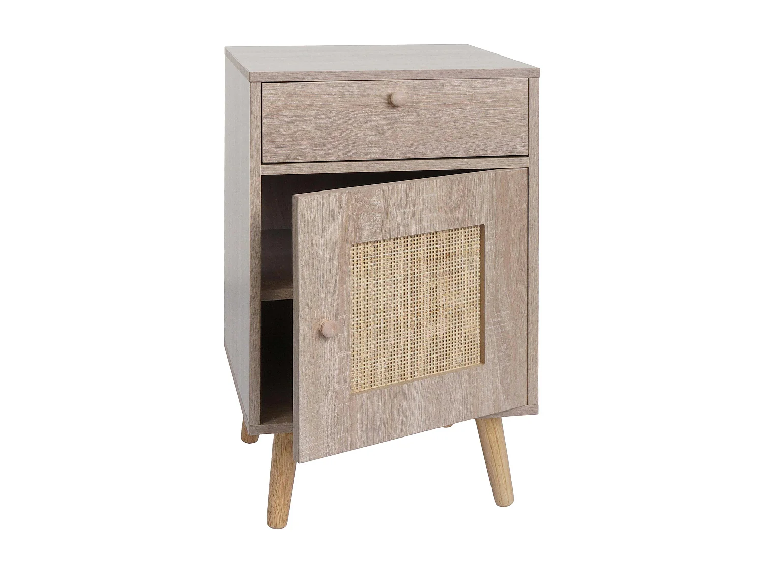 Table d'appoint table basse effet bois beige 52 x 18 x 62 cm 04_0008504