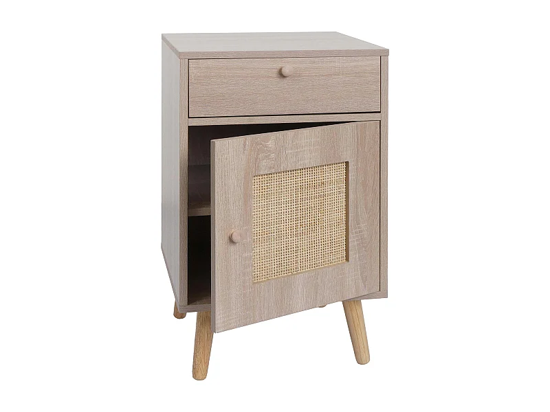 Table d'appoint table basse effet bois beige 52 x 18 x 62 cm 04_0008504