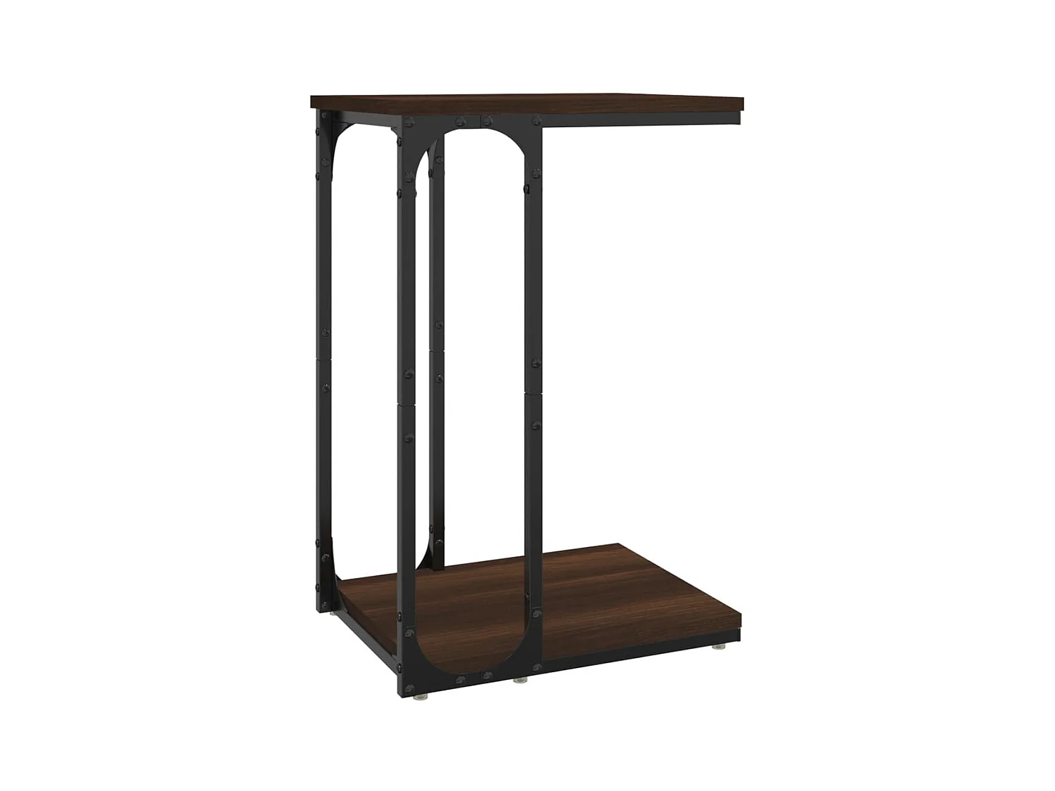 Table d'appoint bout de métal marron 40 x 30 x 60 cm DEC032399