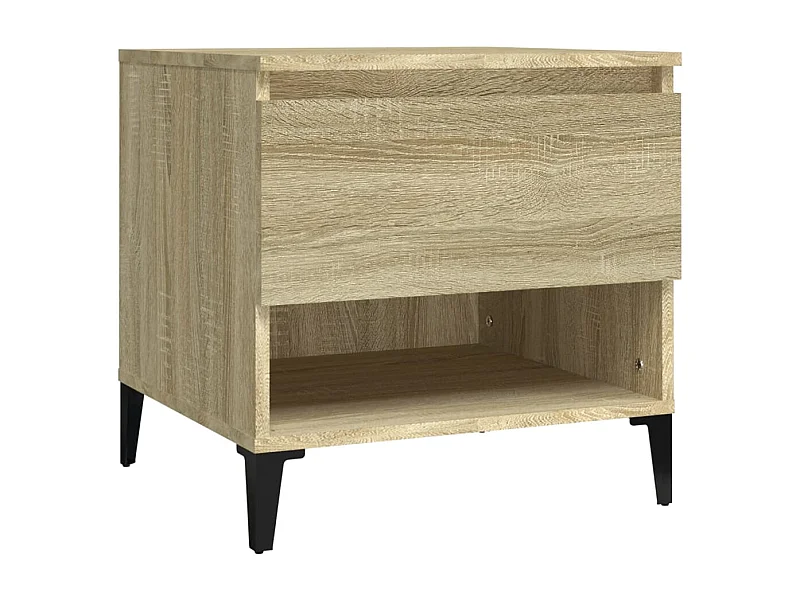 Table d'appoint bout de bois beige 50 x 46 x 50 cm DEC032422