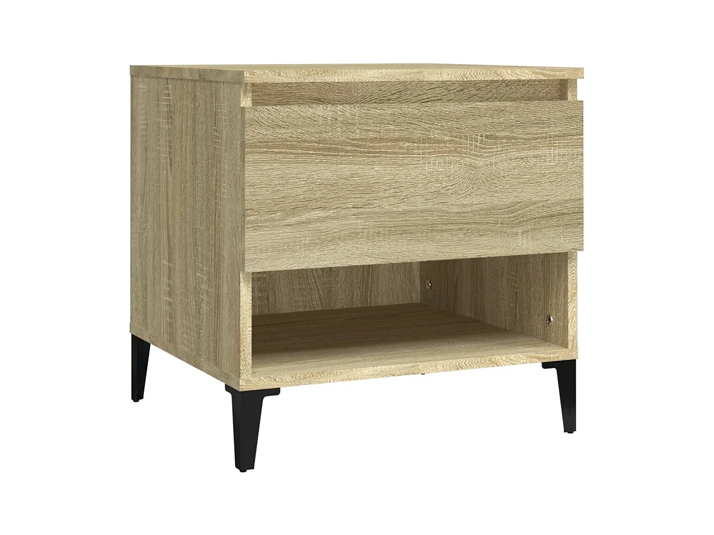 Table d'appoint bout de bois beige 50 x 46 x 50 cm DEC032422