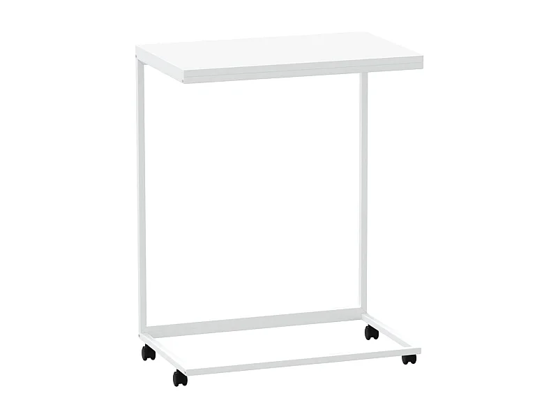 Table d'appoint en forme bois blanche 55 x 35 x 70 cm DEC031293