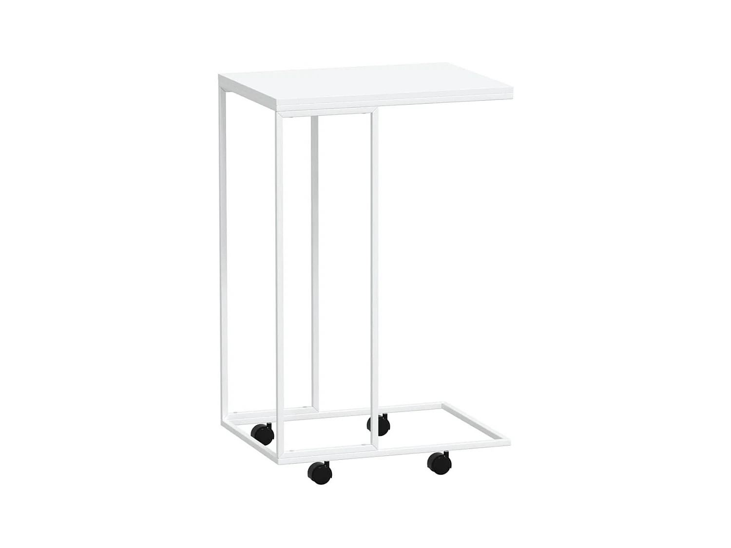 Table d'appoint en forme bois blanche 40 x 30 x 63.5 cm DEC031291