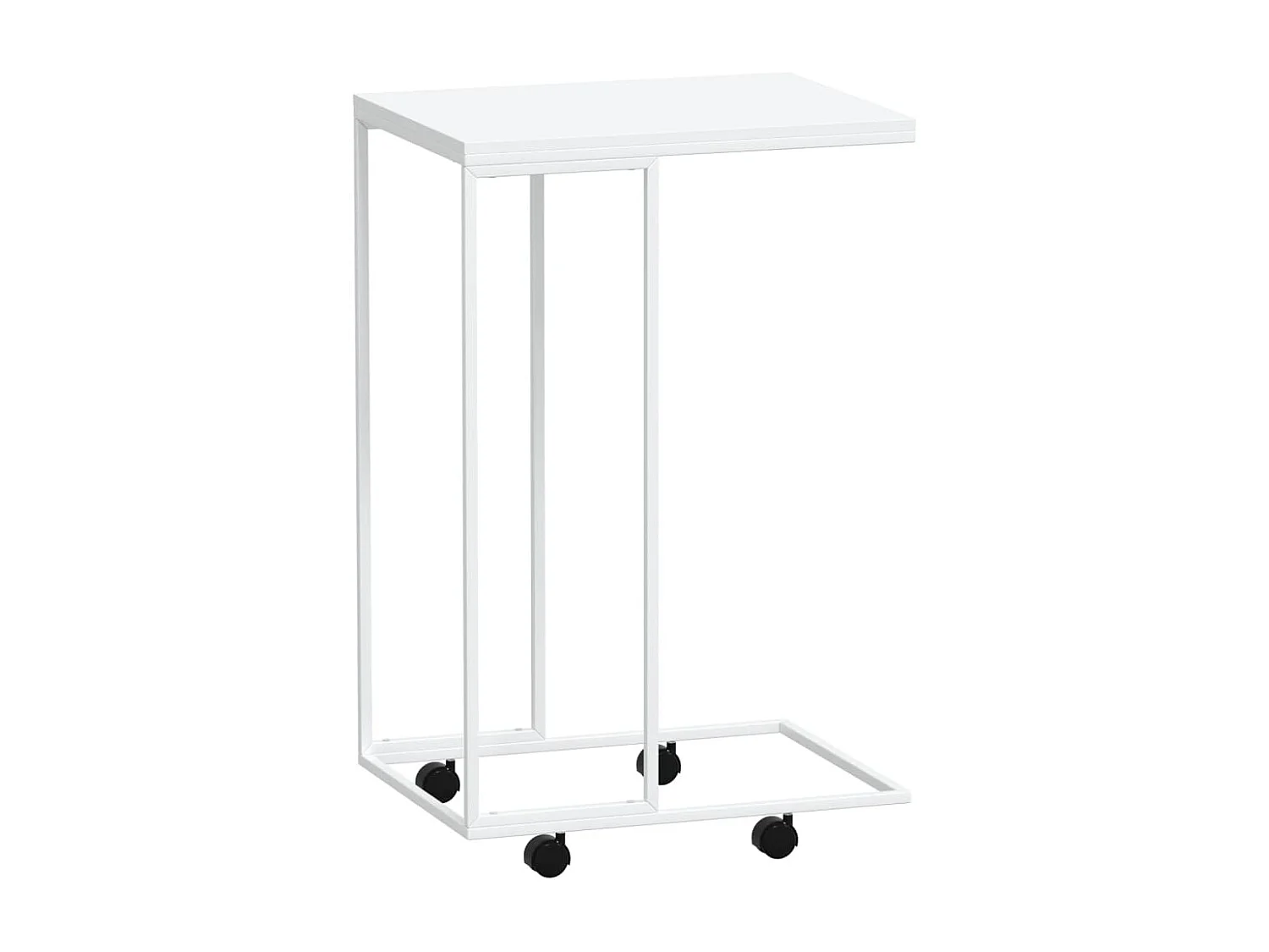 Table d'appoint en forme bois blanche 40 x 30 x 63.5 cm DEC031291