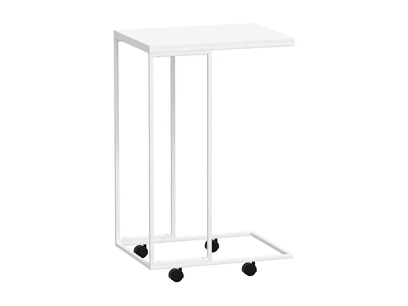Table d'appoint en forme bois blanche 40 x 30 x 63.5 cm DEC031291