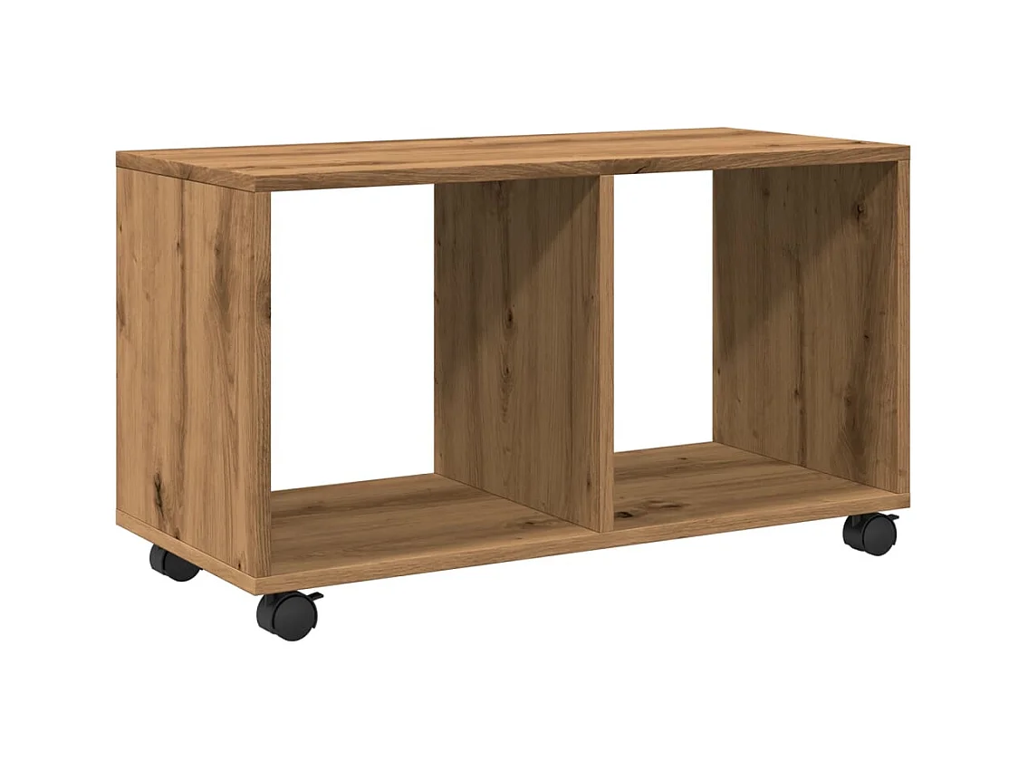 Mueble d'appoint sur roulettes bois beige 72 x 33 x 42.5 cm DEC031384