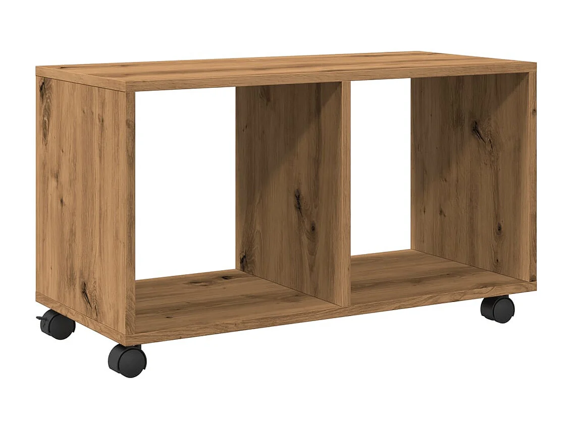 Mueble d'appoint sur roulettes bois beige 72 x 33 x 42.5 cm DEC031384