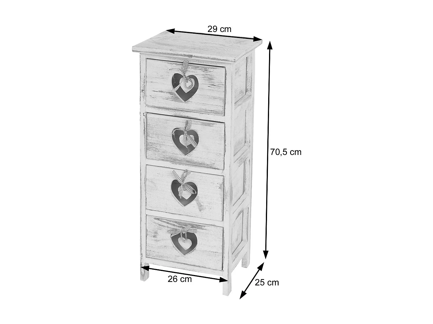 Petit meuble de rangement blanche 29 x 25 x 70.5 cm 04_0002529