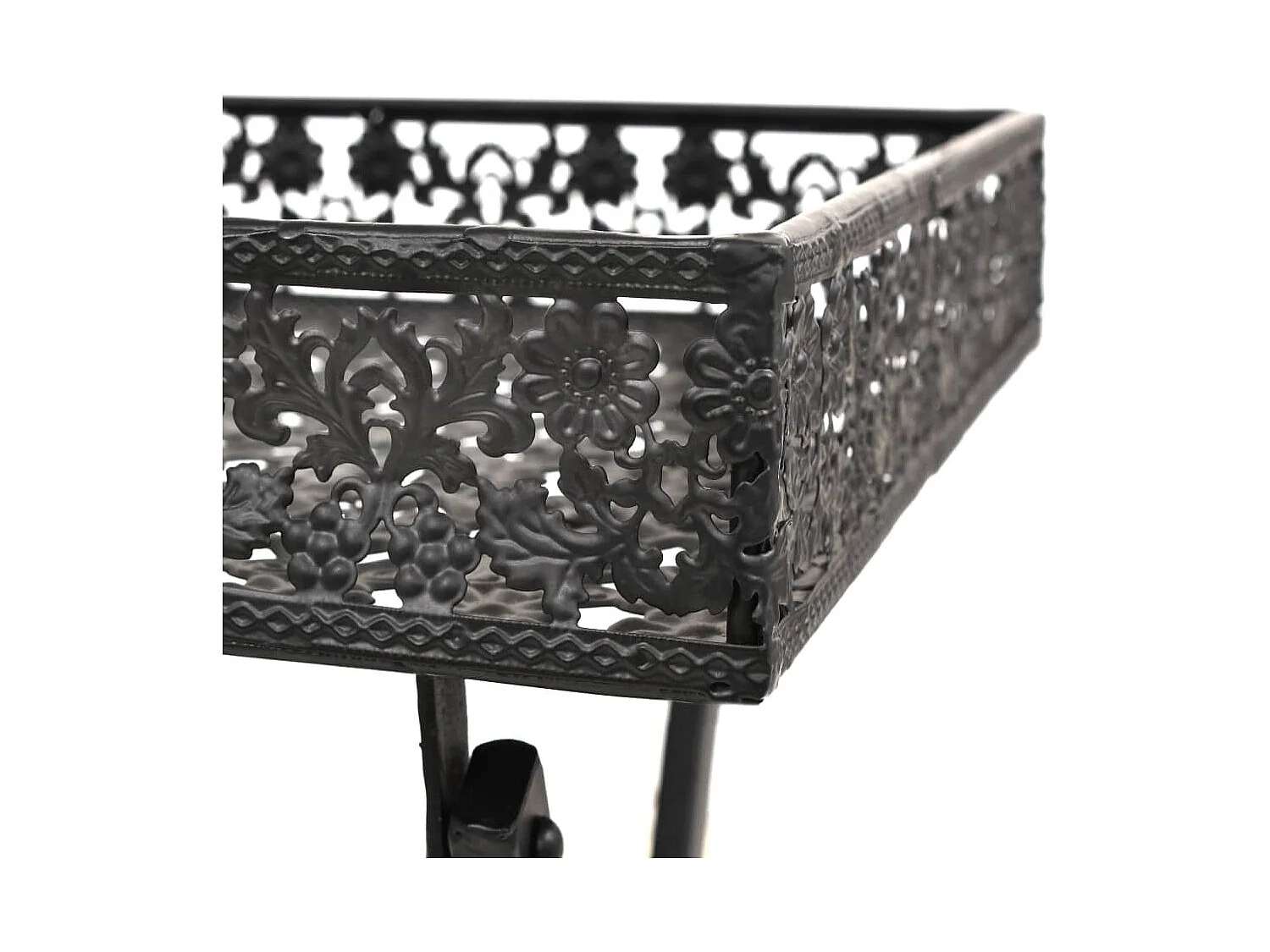 Table d'appoint pliable 58 métal argentée 58 x 35 x 72 cm DEC032589