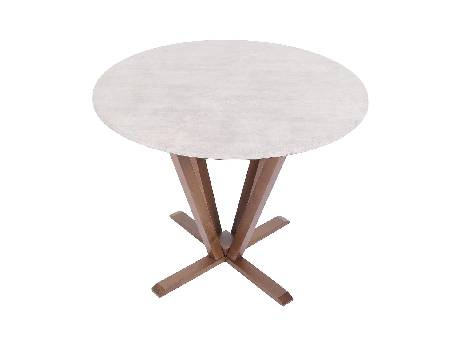 Table bistro table à bois marron 102 x 10 x 102 cm 04_0008483