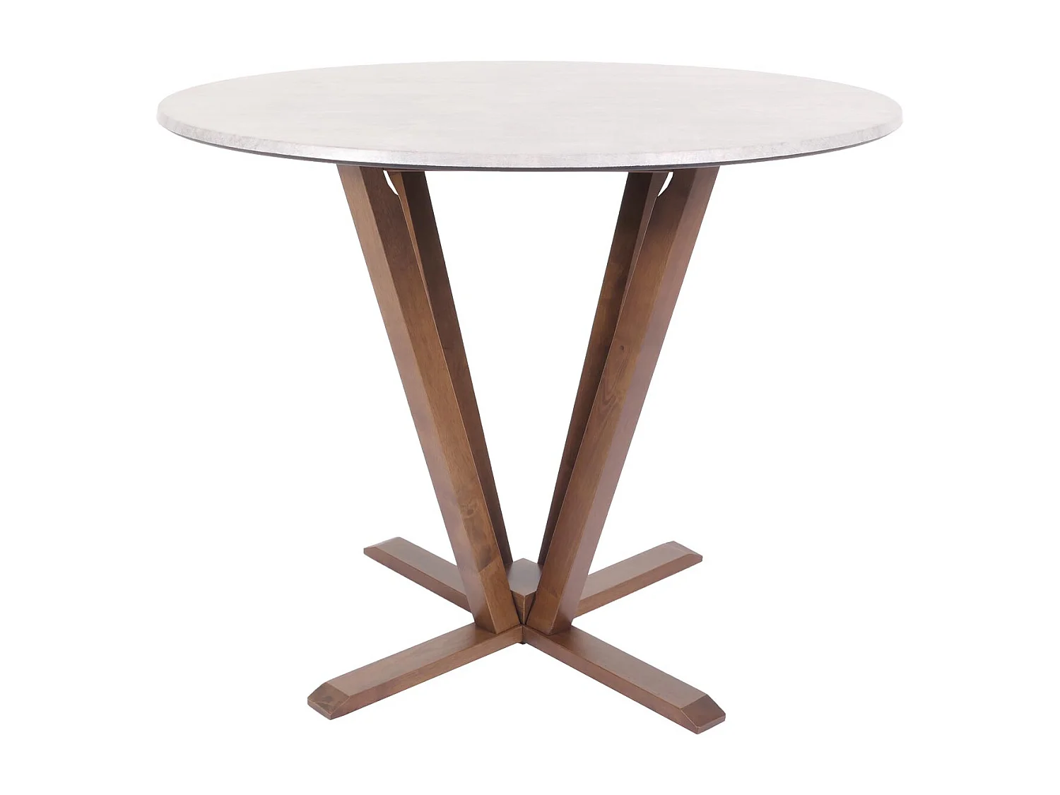 Table bistro table à bois marron 102 x 10 x 102 cm 04_0008483