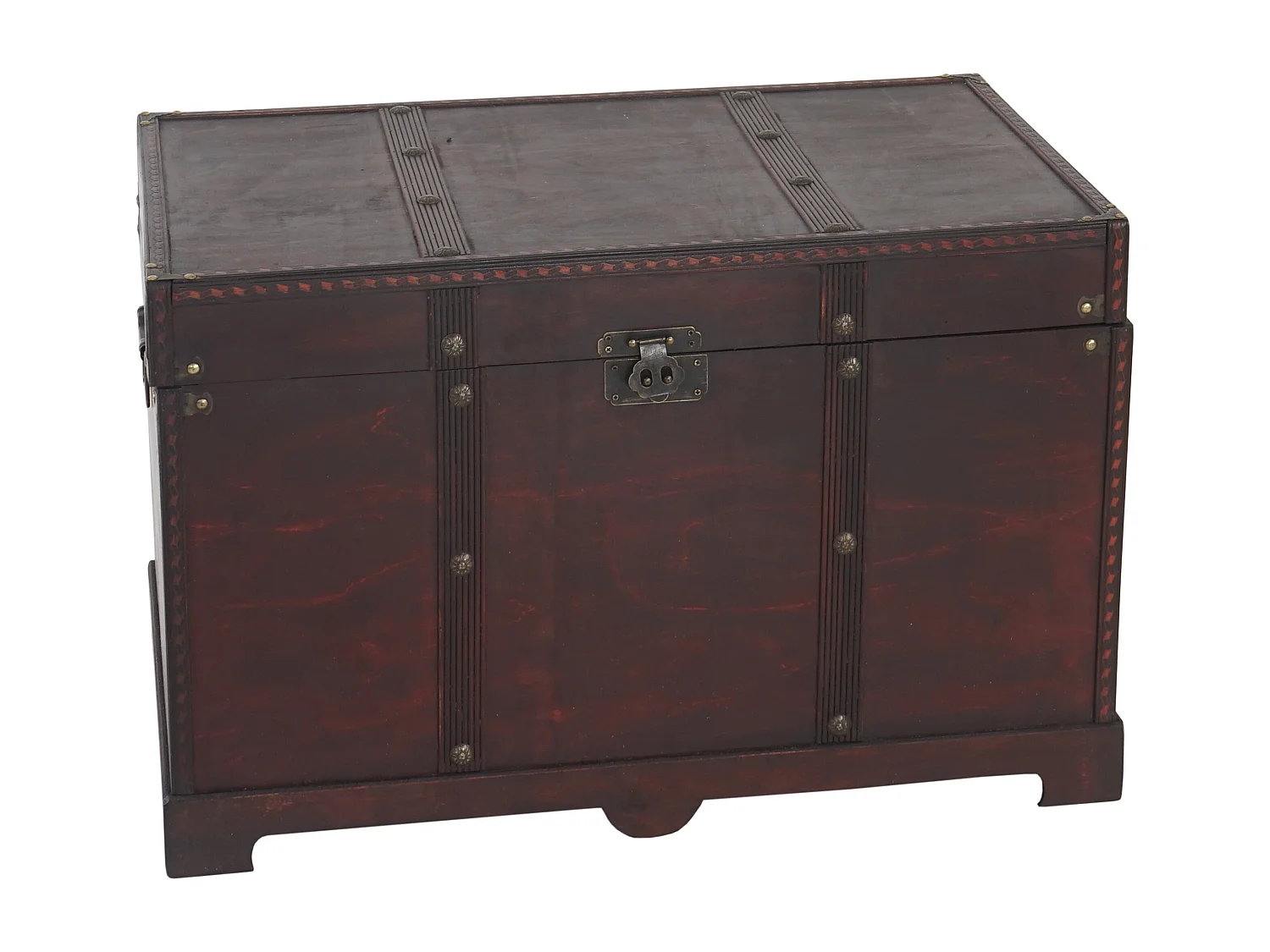Coffre de rangement en bois marron 67 x 38 x 39 cm 04_0002496