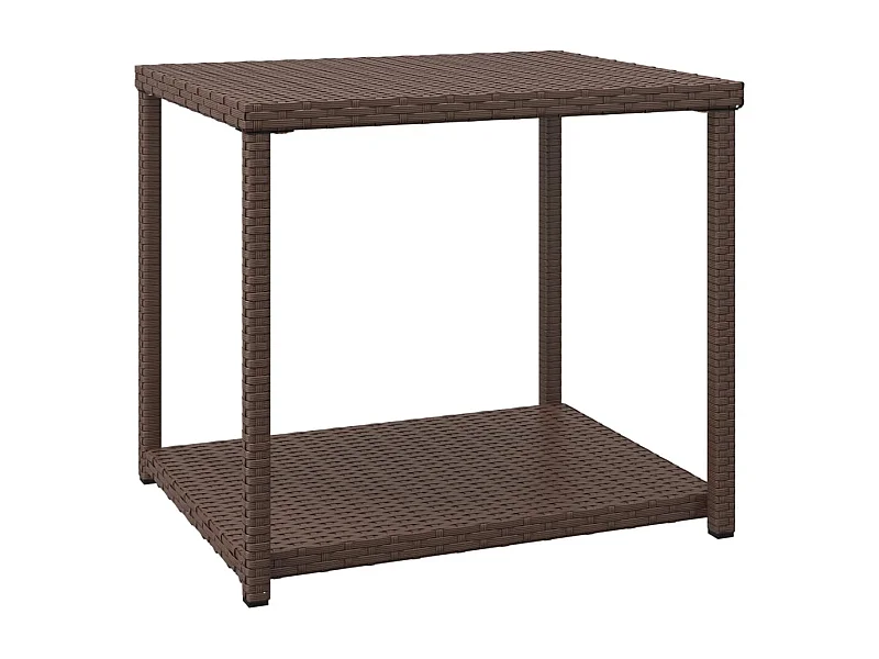 Table d'appoint pour intérieur résine marron 55 x 45 x 49 cm DEC032469