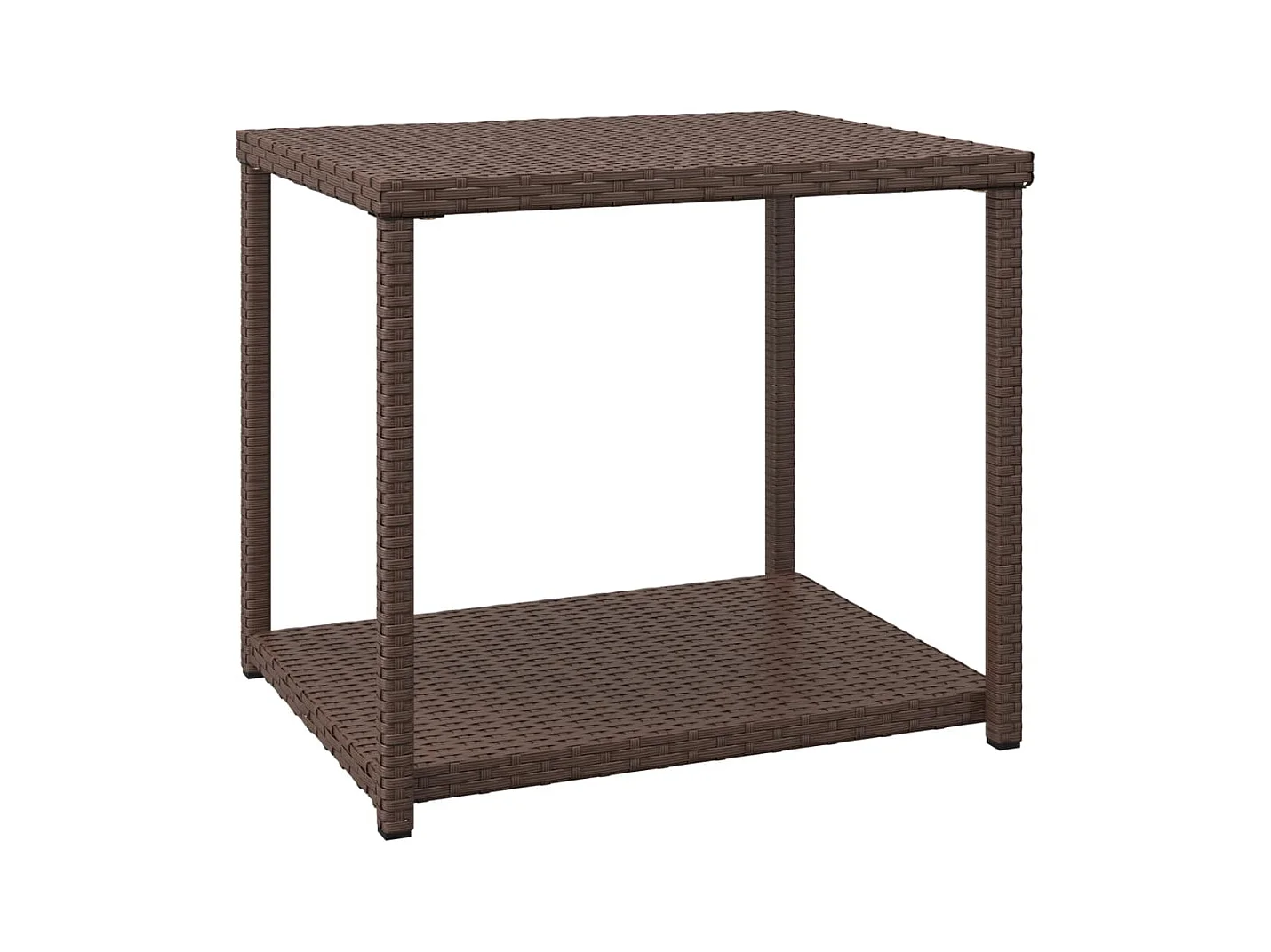 Table d'appoint pour intérieur résine marron 55 x 45 x 49 cm DEC032469